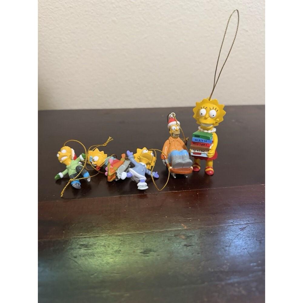 Lot Of  5 The Simpsons Hallmark Christmas Ornaments - 2004 Fox And 2005 Fox